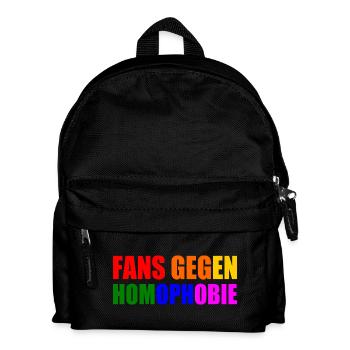 fans gegen homophobie - Kinder Rucksack - Schwarz - Vorne