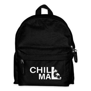 chill mal panda relax entspann dich abhängen - Kinder Rucksack - Schwarz - Vorne