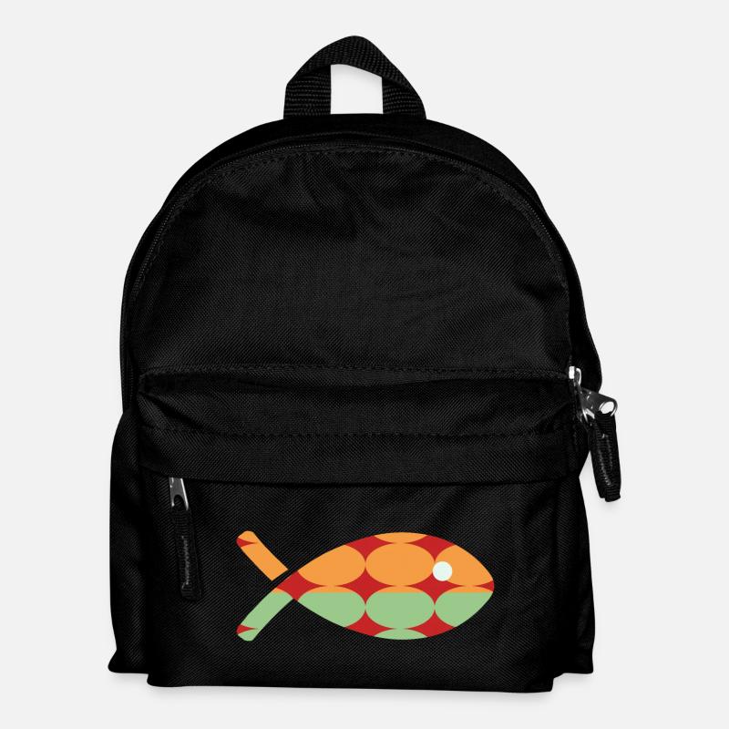 POISSON. POISSON D'AVRIL. VACANCES. ETE. HUMOUR - Sac à dos Enfant - noir