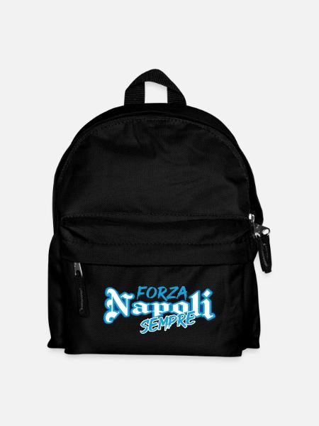 Fußball Neapel Forza Napoli sempre - Kinder Rucksack - Schwarz
