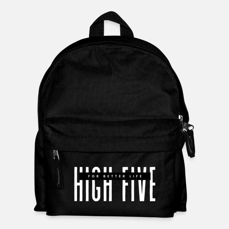 High Five for better life weiß - Kinder Rucksack - Schwarz
