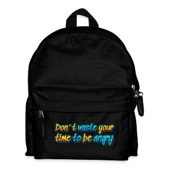 Verschwende nicht dein Leben. - Kinder Rucksack - Schwarz - Vorne