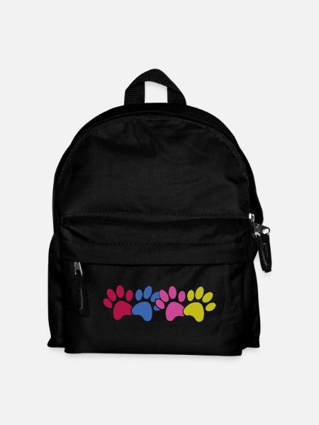 Hundepfoten - Kinder Rucksack - Schwarz