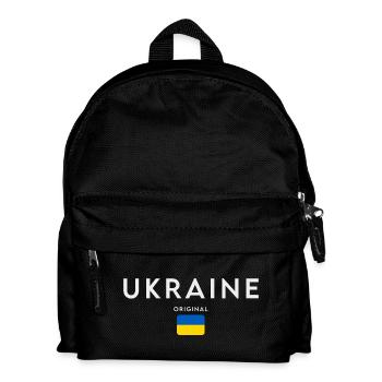 Ukrainische Flagge, Ukrainischer Stolz - Kinder Rucksack - Schwarz - Vorne