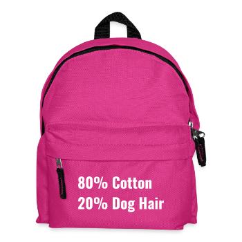 Dog Hair on clothes of cotton - Hundehaare - Kinder Rucksack - Fuchsia - Vorne