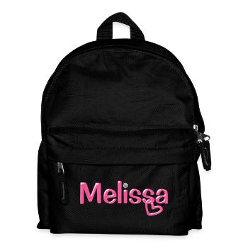 Melissa Name Balloon Font - Kids' Backpack - black - Front