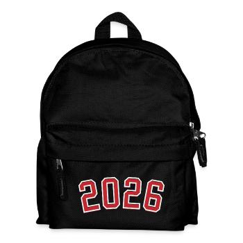 Geburtsjahr Sport 2026 - Kinder Rucksack - Schwarz - Vorne