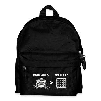 Pancakes over waffles - Kids' Backpack - black - Front