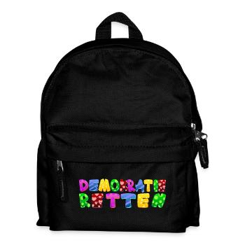 AfD stoppen gegen rechts Demokratie Vielfalt links - Kinder Rucksack - Schwarz - Vorne