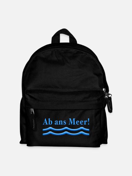 Ab ans meer - Kinder Rucksack - Schwarz