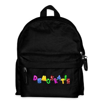 AfD stoppen gegen rechts Demokratie Vielfalt links - Kinder Rucksack - Schwarz - Vorne