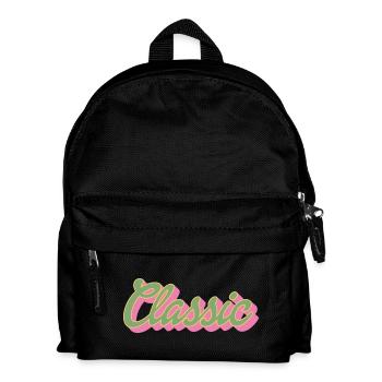 Classic Schriftzug | Farben änderbar - Kinder Rucksack - Schwarz - Vorne