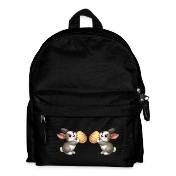hase kaninchen ostern 2 - Kinder Rucksack - Schwarz - Vorne