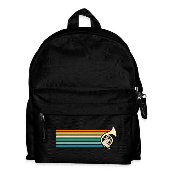 Horn player French horn - Kids' Backpack - black - Front