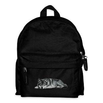 loup - Sac à dos Enfant - noir - Devant
