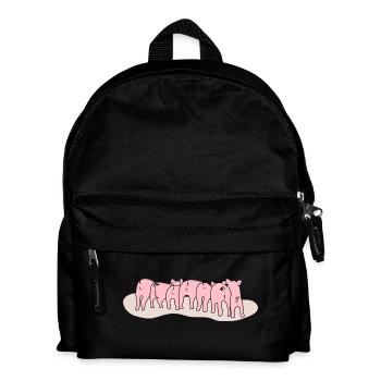 Entzückende Ferkel von hinten - Kinder Rucksack - Schwarz - Vorne