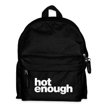 hot enough Summer Beach funny quote - Kinder Rucksack - Schwarz - Vorne
