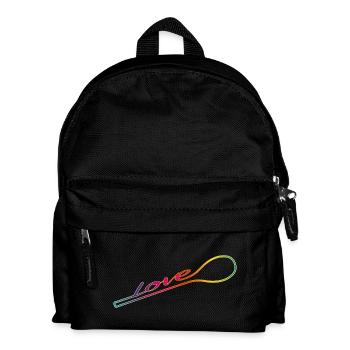 Cuisiné avec amour – cuillère en bois colorée - Sac à dos Enfant - noir - Devant