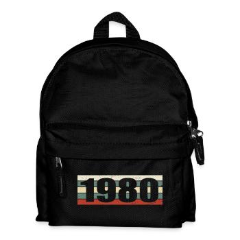 1980 Jahrgang 1980 Geschenk 1980 Geburtstag 1980 - Kinder Rucksack - Schwarz - Vorne