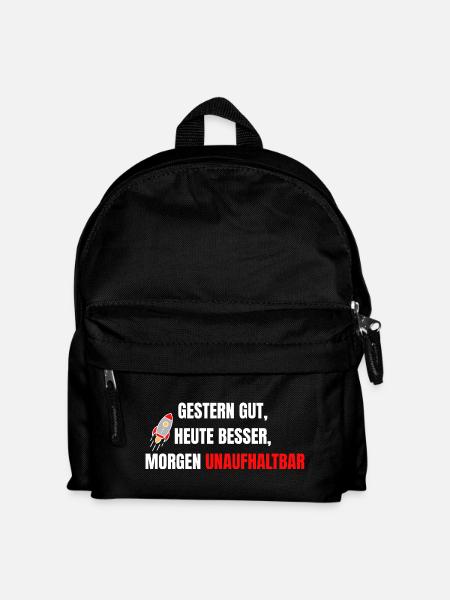 Bon hier, meilleur aujourd’hui, inarrêtable demain - Sac à dos Enfant - noir