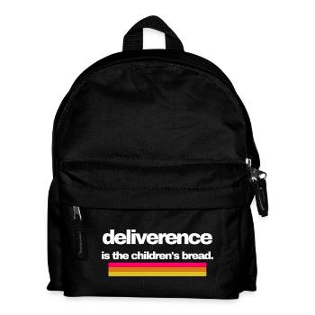 Befreiung ist das Kinderbrot-Design - Kinder Rucksack - Schwarz - Vorne