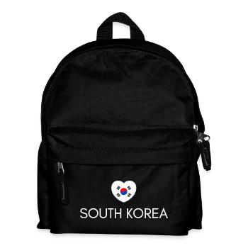 Cœur avec drapeau sud-coréen - Sac à dos Enfant - noir - Devant