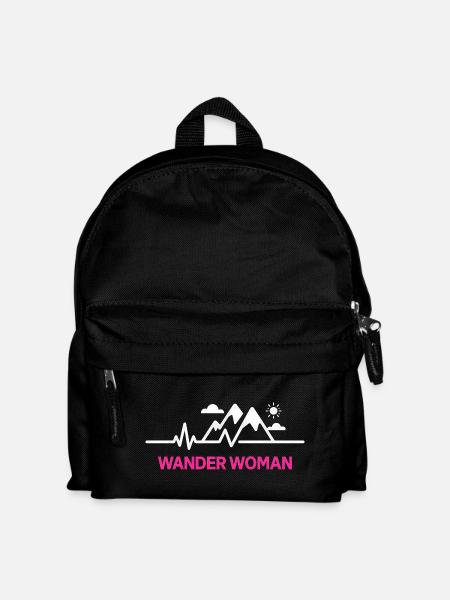 Herzschlag Wander Woman Berge Frauen - Kinder Rucksack - Schwarz