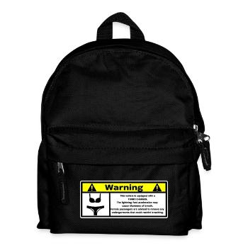 Automotive Warnung - Kinder Rucksack - Schwarz - Vorne