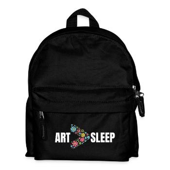 Art floral > sommeil – T-shirt drôle d’artiste - Sac à dos Enfant - noir - Devant
