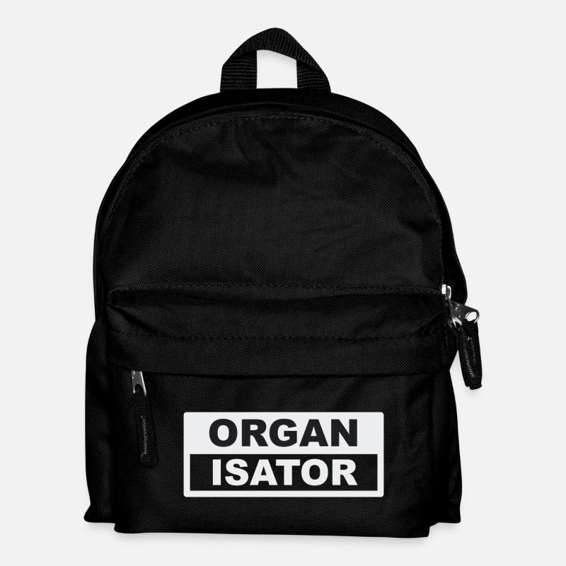 Organisator Typo-Kontrast - Kinder Rucksack - Schwarz