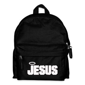 Jesus lettering with halo - Kids' Backpack - black - Front