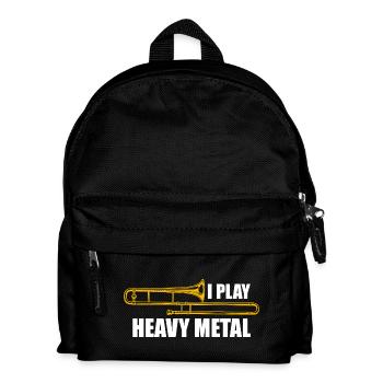 Heavy metal trombone trombone player trombonist - Kids' Backpack - black - Front