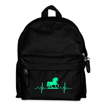 pferd herzschlag - Kinder Rucksack - Schwarz - Vorne