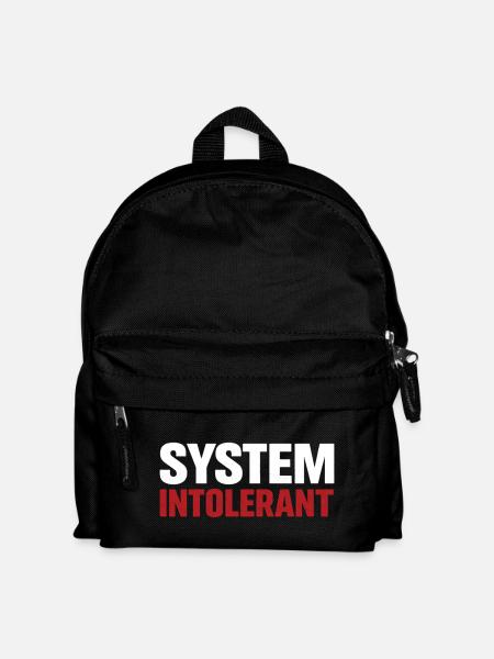 System Intolerant – Strong Statement Design - Kids' Backpack - black