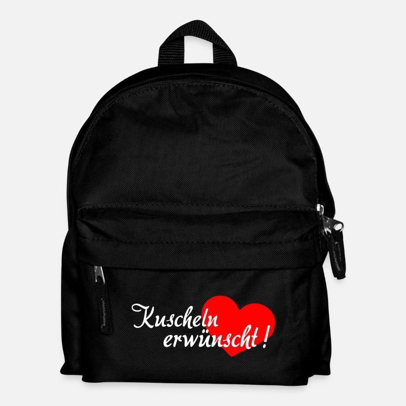 Cuddling Desired - White Red - Kids' Backpack - black