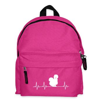 Hühner Fans -  Hahn - Gockel - Seidenhuhn - Kinder Rucksack - Fuchsia - Vorne