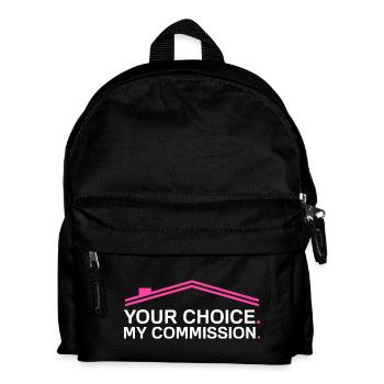 My commission Funny Realtor Real Estate Agent - Kids' Backpack - black - Front