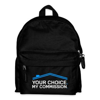 My commission Funny Realtor Real Estate Agent - Kids' Backpack - black - Front
