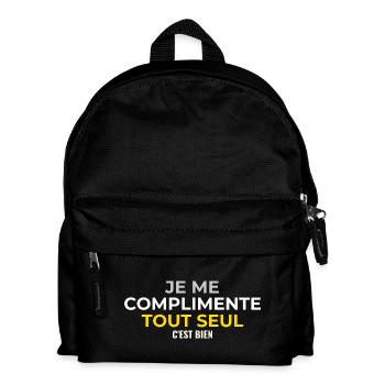 Je Me Complimentente Tout Seul C'est bien  - Sac à dos Enfant - noir - Devant