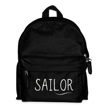 Sailor Sail Motif Lettering - Kids' Backpack - black - Front