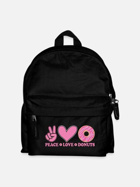Beignets Paix et Amour - Sac à dos Enfant - noir