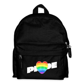 Pride Herz - Regenbogen Design - Kinder Rucksack - Schwarz - Vorne
