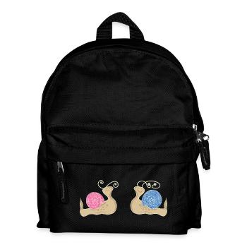 Männchenschnecke Mädchen Schnecke fossil - Kinder Rucksack - Schwarz - Vorne