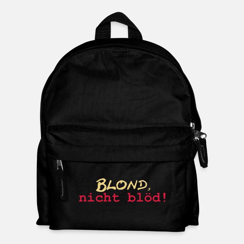 Blond nicht blöd - Kinder Rucksack - Schwarz