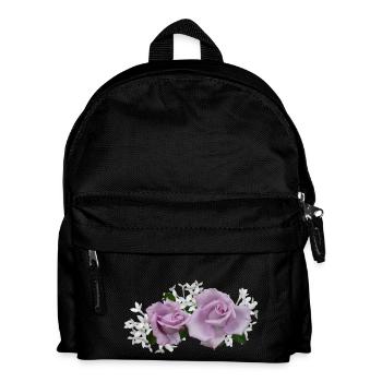 flowers lilies tulips orchids sunflower dahlia ger - Kinder Rucksack - Schwarz - Vorne