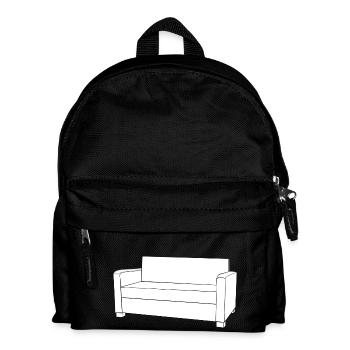 sofa couch chair table chair table lamp lamp lamp benc - Kids' Backpack - black - Front