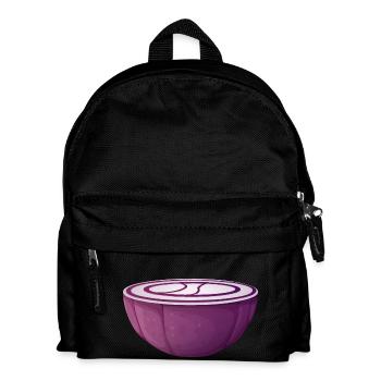 onion zwiebel veggie gemuese vegetable1 - Kinder Rucksack - Schwarz - Vorne