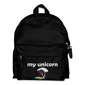 Licorne parachutiste parachutiste cadeau - Sac à dos Enfant - noir - Devant