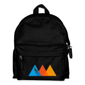 Les vététistes | Mountain Bike Mountain Bike Retro - Sac à dos Enfant - noir - Devant