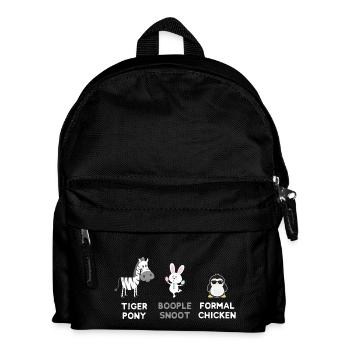 Zebra - Lapin - Pingouin ou Tiger poney .... - Sac à dos Enfant - noir - Devant